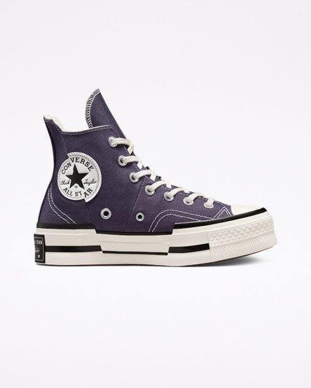 Dámské Boty Vysoké Converse Chuck 70 Plus Fialové Černé | CZ LDVU15